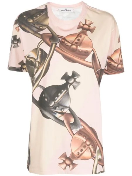 Vivienne Westwood футболка из органического хлопка с логотипом Orb, нейтральный цвет