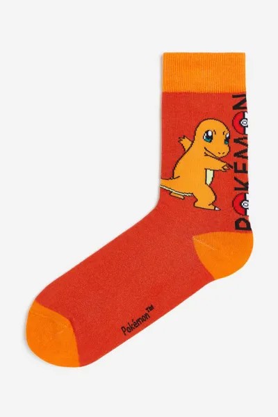 Носки H&M Pokemon Motif-detail, красный/оранжевый