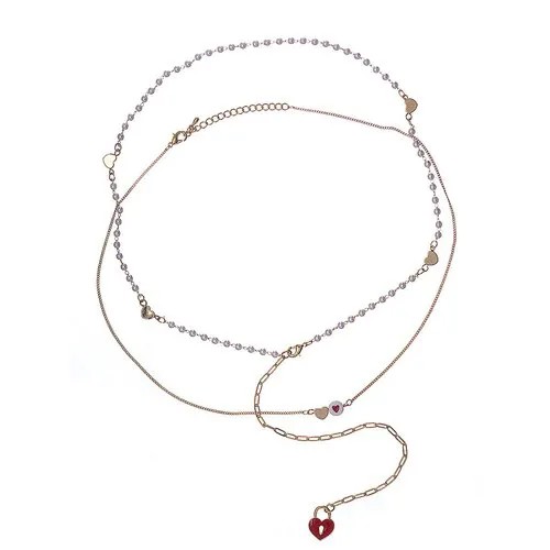 Колье Moon Paris, Kids, комплект из двух цепей, с сердцами, MK-22.12-004 золотистый