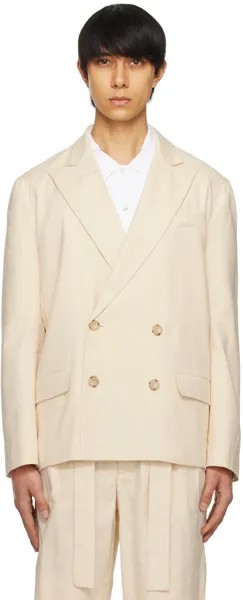 Кремового цвета двубортный пиджак Commas