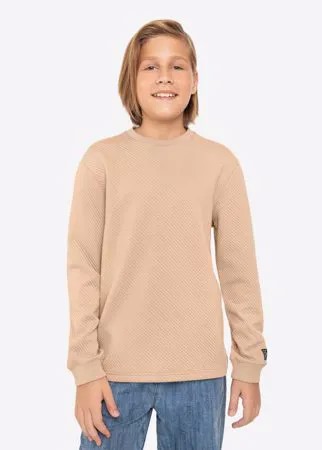Бежевый лонгслив oversize для мальчика Gloria Jeans