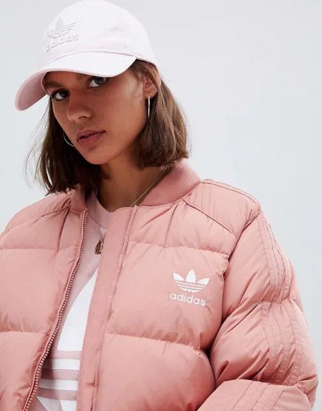 Розовая кепка с логотипом adidas Originals-Розовый