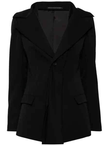 Yohji Yamamoto layered single-breasted blazer, черный