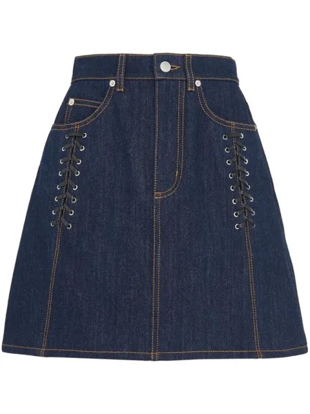 Alexander McQueen джинсовая мини-юбка, синий