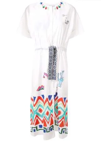 Mira Mikati платье Geo Tribal с кулиской и принтом