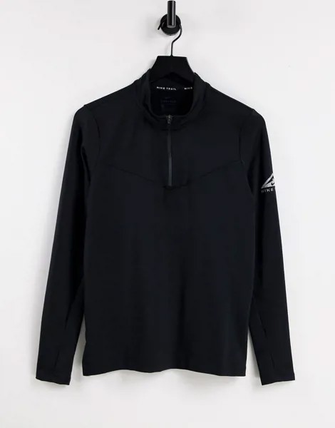 Черный лонгслив Nike Running Trail Element-Черный цвет