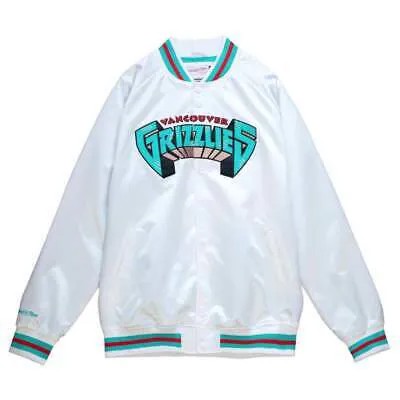 Mitchell - Ness VG легкая атласная куртка на пуговицах мужская белая повседневная спортивная