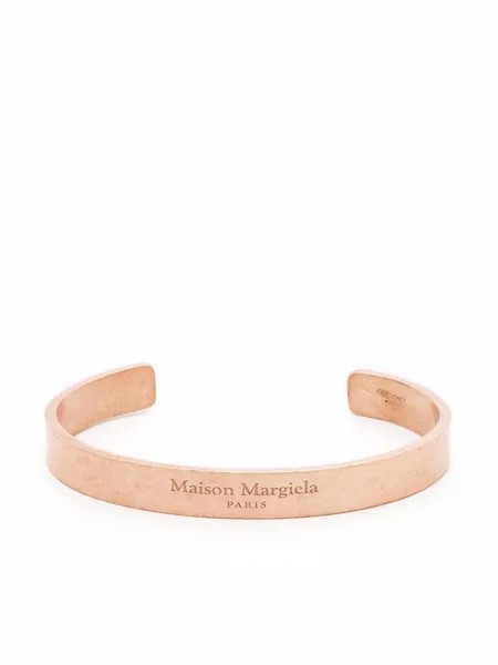 Maison Margiela engraved-logo cuff bracelet