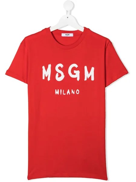 MSGM Kids футболка с логотипом