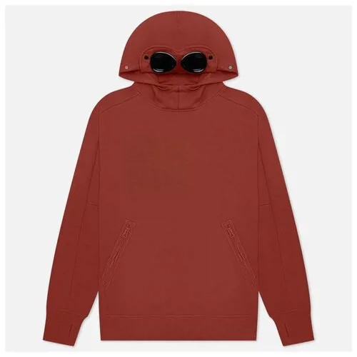 Мужская толстовка C.P. Company Goggle Hoodie Diagonal Raised Fleece бордовый, Размер S