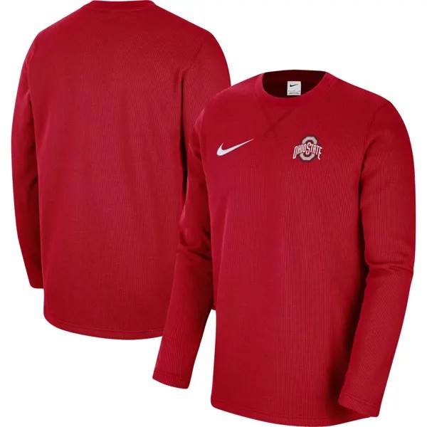 Мужской пуловер Scarlet Ohio State Buckeyes свитшот Nike