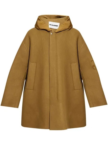 Jil Sander пальто из натуральной шерсти, коричневый