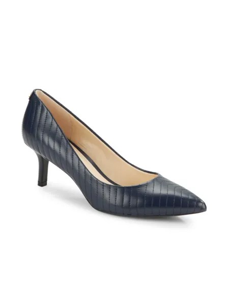 Кожаные туфли с заостренным носком Rosette Karl Lagerfeld Paris, цвет Midnight
