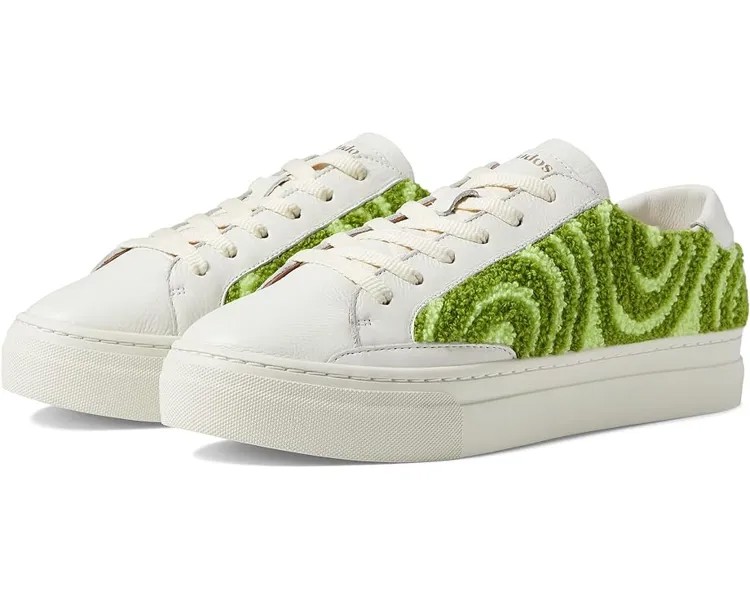 Кроссовки Soludos Ibiza Platform Psychedelic Spiral, цвет Forest Green