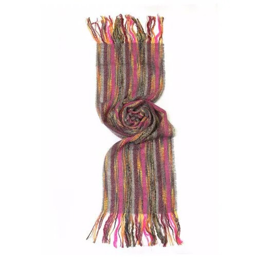 Оригинальный черно-розовый теплый шарф Базиль 14406
