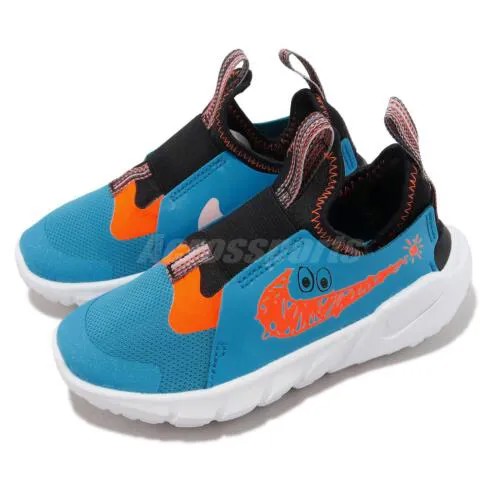 Nike Flex Runner 2 LIL PSV Blue Orange Kids Дошкольные кроссовки DZ4487-400