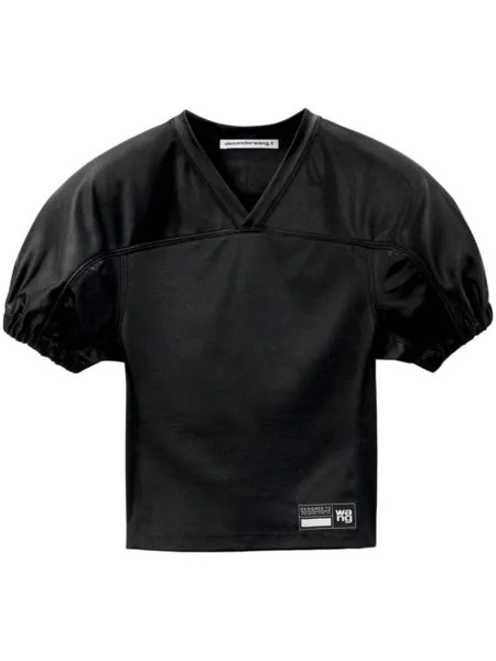 Alexander Wang футболка Football с дутыми вставками, черный