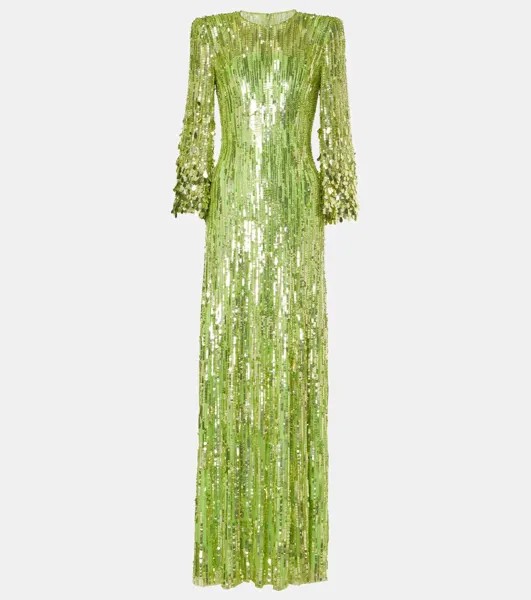 Платье «Нимфа» с пайетками Jenny Packham, цвет kaffir lime