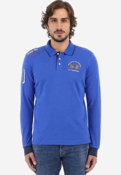 Рубашка поло Long-Sleeved Polo Shirt La Martina, цвет turkish sea