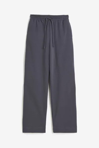 Спортивные брюки H&M Wide-cut, темно-серый