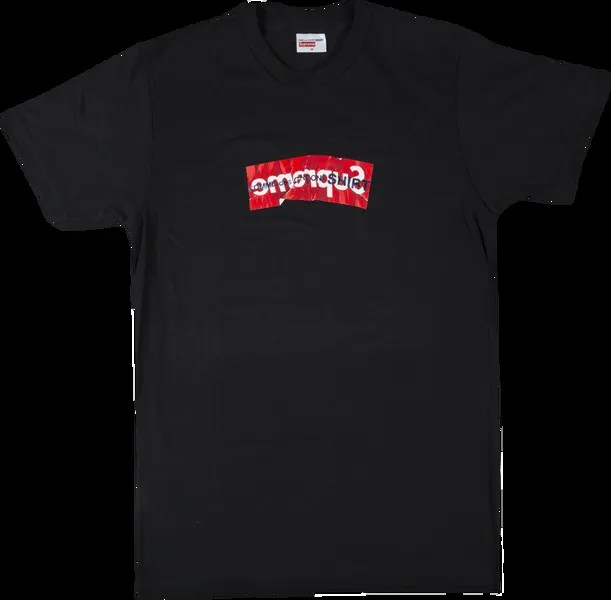 Футболка Supreme x Comme des Garçons SHIRT Box Logo T-Shirt 'Black', черный