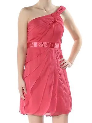 ADRIANNA PAPELL Женское розовое вечернее платье выше колена без рукавов + расклешенное вечернее платье 2