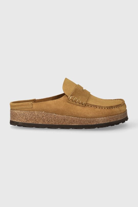 Замшевые шлепанцы Birkenstock, коричневый