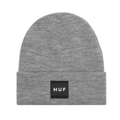 Вязаная шапка с манжетами HUF Worldwide Essentials Box Logo (серый вереск)