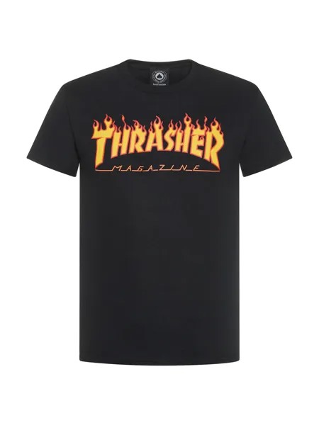 Футболка Thrasher с логотипом Flames Thrasher, черный