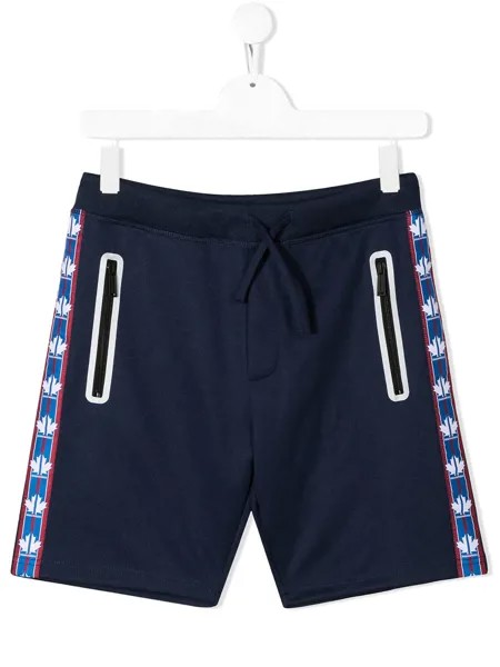 Dsquared2 Kids шорты с лампасами и логотипом