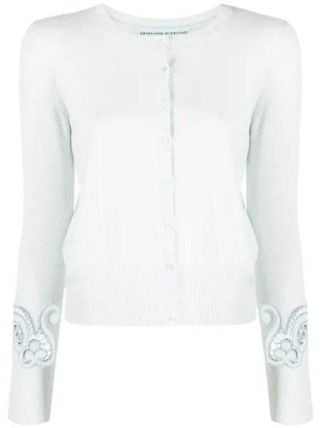 Ermanno Scervino кашемировый кардиган с кружевом