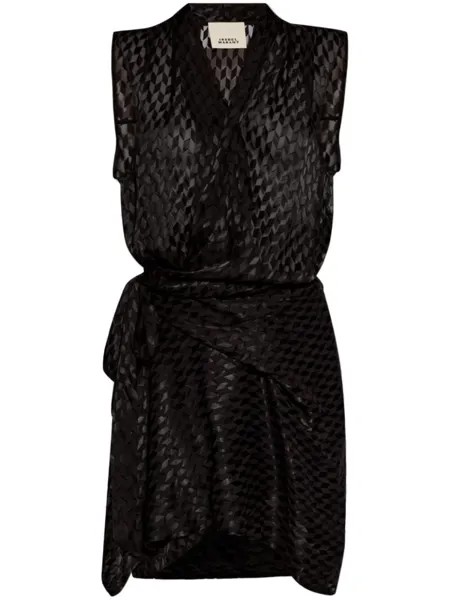 ISABEL MARANT платье мини с драпировкой, черный
