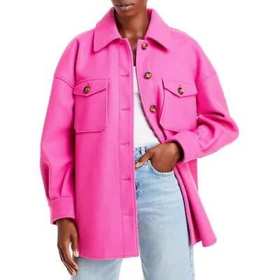 Женская розовая легкая куртка-рубашка цвета морской волны для холодной погоды, куртка, пальто M BHFO 9798