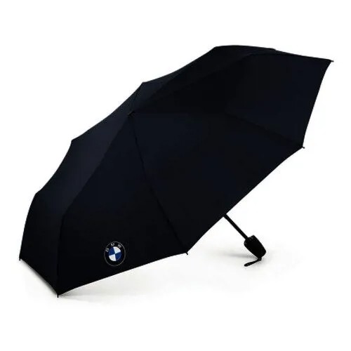 Мини-зонт BMW, полуавтомат, 2 сложения, черный