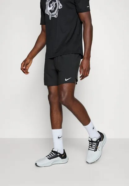 Спортивные шорты STRIDE Nike, черный/серебристый со светоотражающим эффектом