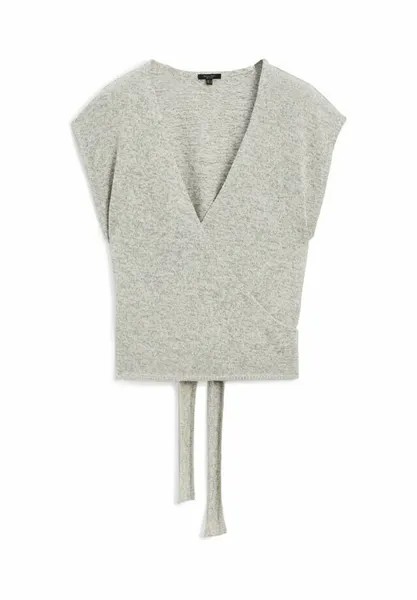 Принт на футболке WITH TIED BELT Massimo Dutti, серебристый