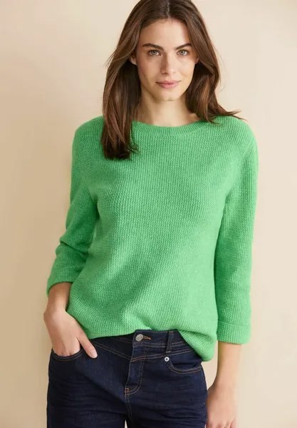 Вязаный свитер MELANGE Street One, цвет grün