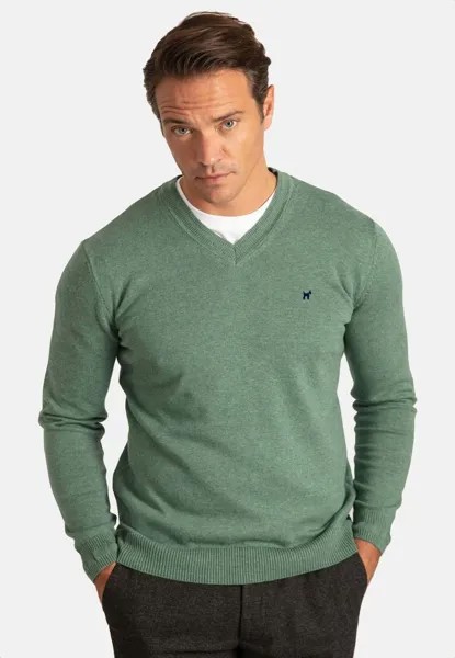 Вязаный свитер V-NECK Williot, цвет green melange