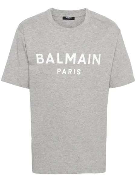 Balmain футболка с логотипом, серый