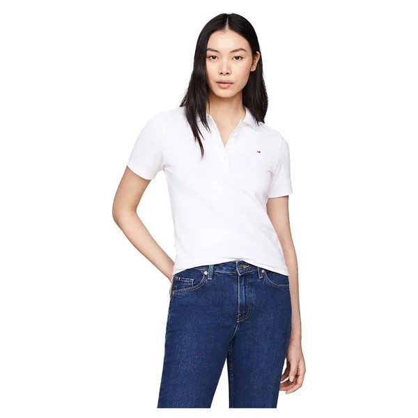 Поло Tommy Hilfiger 1985 Slim Fit, белый