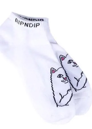 Короткие носки RIPNDIP Lord Nermal Ankle Socks White 2021