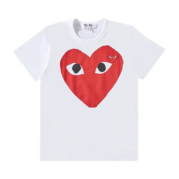 Футболка с логотипом Comme des Garçons PLAY, цвет Белый