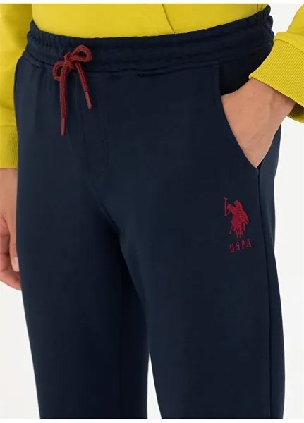 Мужские спортивные брюки узкого кроя с нормальной талией темно-синего цвета U.S. Polo Assn.