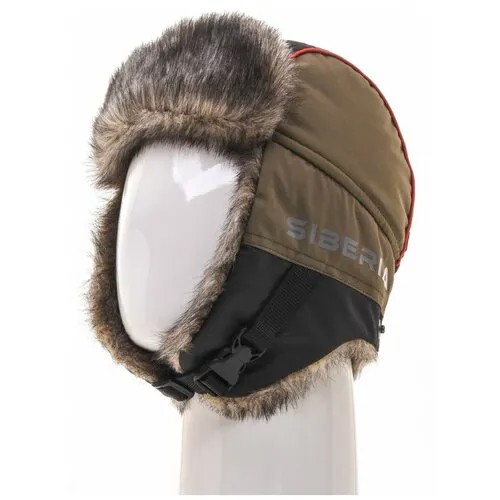 Шапка ушанка HUNTSMAN Siberia, размер 56, черный, хаки