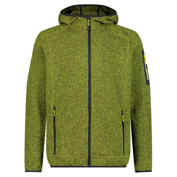 Толстовка на молнии CMP 3H60847N Hooded, зеленый