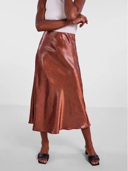 Трапециевидная юбка стандартного кроя Yas, коричневый