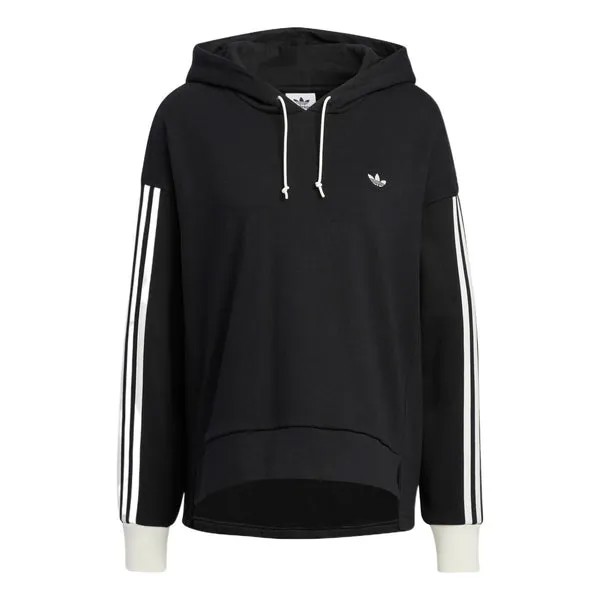 Толстовка (WMNS) adidas Originals Trefoil Hoodie 'Black', черный
