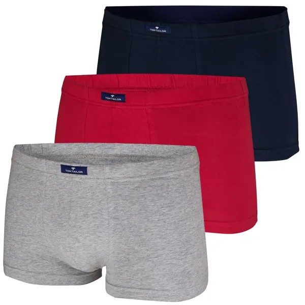 Боксеры Tom Tailor Boxershorts 3 шт, цвет Navy / Grau / Rot