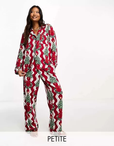 Разноцветный пижамный комплект с рождественским принтом Chelsea Peers