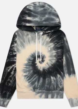 Женская толстовка Polo Ralph Lauren Spiral Tie-Dye Loopback Fleece Hoodie, цвет серый, размер XS